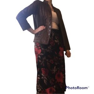 NWT Coldwater Creek Women's Brown Metallic Denim Jacket Size 8 Petite